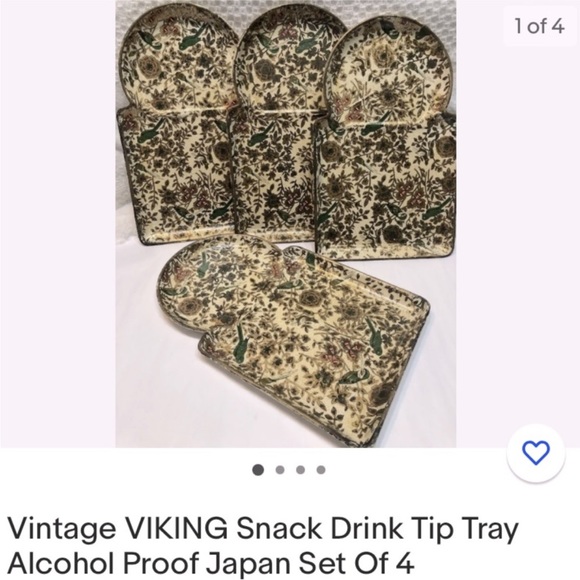 Very unique vintage Japanese Viking snack trays!! - Picture 1 of 9